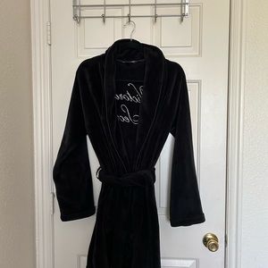 Victoria’s Secret cozy logo plush black robe.